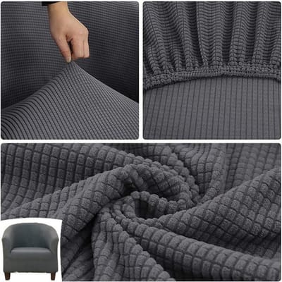 Jacquard Sofahoes Zachte Stretch Polar Fleece Eenpersoons Clubbank Hoezen Elastische Fauteuilhoezen Meubelbeschermer