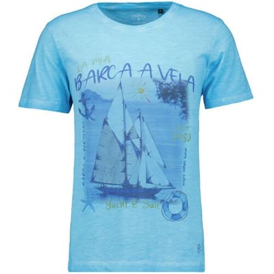 Ragman T-Shirt Jersey Crew Neck Sailboat Graphic Amparo Blue / male