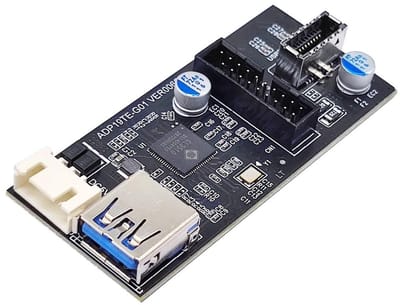 Dailygoody - 19/20Pin naar 3.1 Type E HUB Adapter - Met SATA Voedingskabel - Voor veelzijdige connectiviteit - Betrouwbare data-overdracht - Geschikt