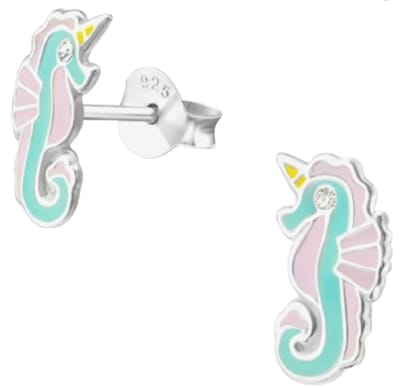 Joy|S - Zilveren zeepaardje oorbellen - 5 x 10 mm