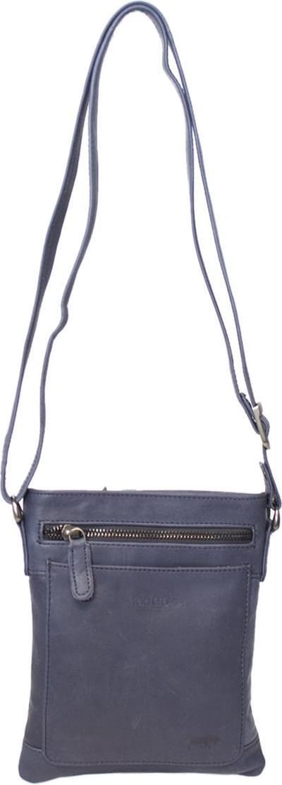 Schoudertasje Blauw Leer -Leren Schoudertasje Blauw - Crossbody Tasje Van Blauw Leer