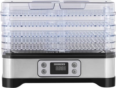 Heinrich’s HDR 8502 voedseldroger – 250W - 5 laags – 35°C tot 70°C – LCD display – Timer