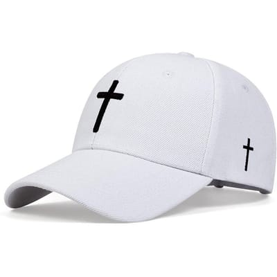 Unisex Kruis Borduurwerk Snapback Baseballpetten Lente En Herfst Buiten Verstelbaar Casual Petten Zonbescherming Pet Adjustable white