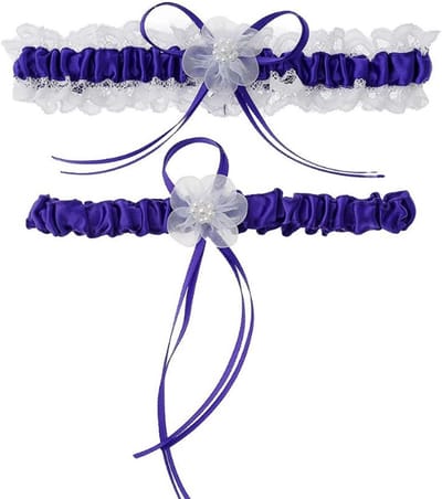 Scoby - Kousenband - Bruid Accessoire - Stretch Garter - One Size - Blauw