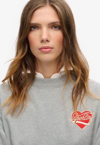 Superdry - Workwear losse trui met borduursel en ronde hals - Dames - Truien