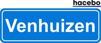 Hacebo - Plaatsnaam Sticker - 29x10 CM - Venhuizen sticker - Verkeersborden sticker - grappige cadeaus - Venhuizen
