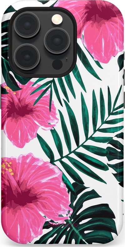 Casetastic Hoesje Geschikt voor Apple iPhone 15 Pro Magsafe - Stijlvolle Beschermende Duo-layer Case - Tropenavond