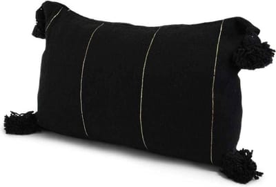 Safaary - Marokkaanse Pom-Pom Zwart met Zilver