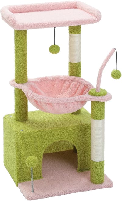 Kattenu CrazyCactus - Krabpaal Voor Katten - Krabpaal Cactus - 83 cm hoog - Roze - Krabpaal voor Katten - Kattentoren