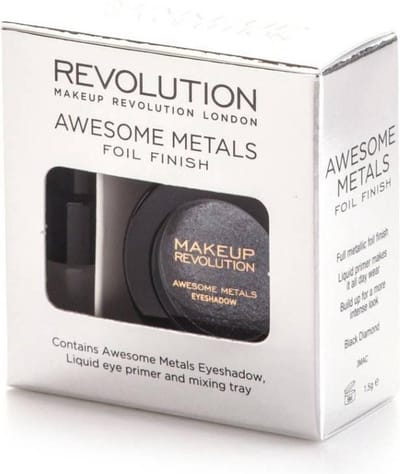 Makeup Revolution Awesome Metals Eye Foils - Black Diamond - Zwart Metallic - Oogschaduw - Glitter