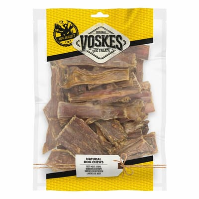 Voskes Hondensnacks Runderstrips - 8 x 400 gr - Voordeelverpakking