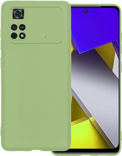 Hoesje Geschikt voor Xiaomi Poco X4 Pro 5G - Sterk & Shockproof - Hoes Cover - Siliconen Case - Groen