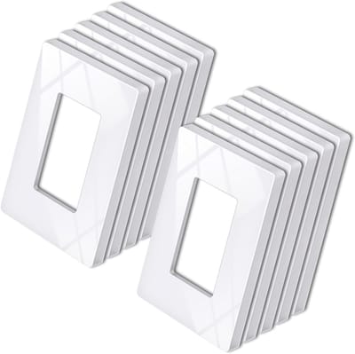 Schroefloze Wandplaten - Afdekplaten Stopcontact - Wanddecoratie - Onzichtbaar Schroefontwerp - 10 stuks - Wit