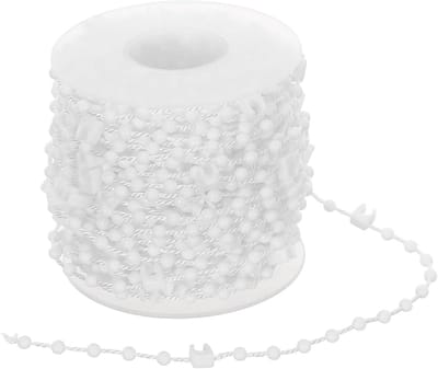 Onderketting Jaloezieën - Reparatieketting - Lamellen Herstellen - Sterk Polyester - 15 Meter - Wit