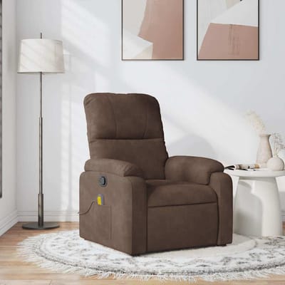 vidaXL - Massagestoel - microvezelstof - bruin