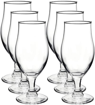 Bormioli Rocco Bierglazen Executive - 12x stuks - tulpglazen - 375 ml - transparant - bierglas