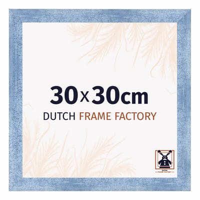 Fotolijst 30x30 cm - MDF - Helder Blauw Geveegd - Praag