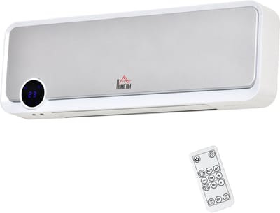 Elektrische Wandkachel - Keramische Verwarming PTC - 1000W/2000W - Kachel met Afstandsbediening - Wit/Zilver