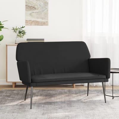 vidaXL - Bankje - 108x79x79 - cm - fluweel - zwart