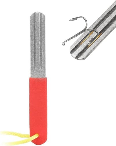 Dubbelzijdige Diamanten Vishaak Slijper met Handvat - 400/800 Korrel voor Efficiënt Slijpen van Vishaak, Perfect voor Sportvissers en Hobbyisten