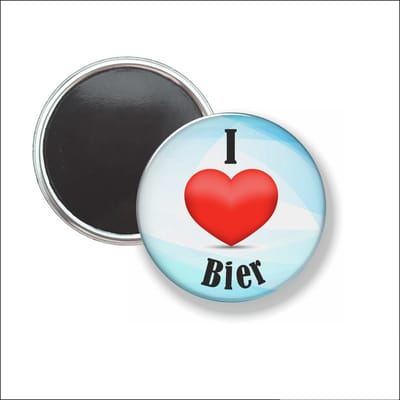 Button Met Magneet 58 MM - I Love Bier - NIET VOOR KLEDING