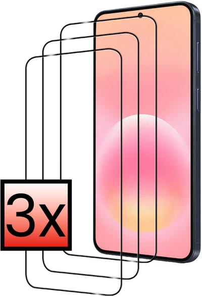 Screenprotector - 3 Stuks - Geschikt voor Samsung Galaxy A57 - Full Cover - Beschermglas - Gehard Glas - Tempered Glass - Screen Protector