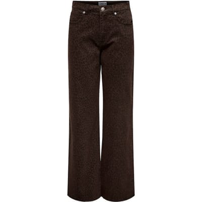 High waist wijdte broek van katoenmix model 'MADISON'