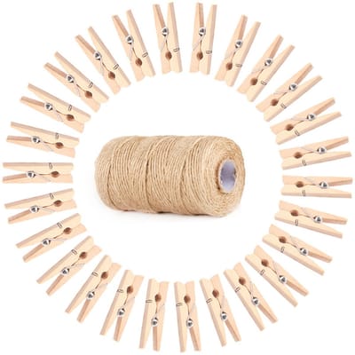 Set van 100 Mini Houten Wasknijpers – 2,5 cm DIY Clips voor Foto’s, Cadeauzakjes en Creatieve Projecten