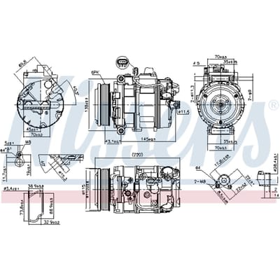 Compressor, airconditioner NISSENS 89599