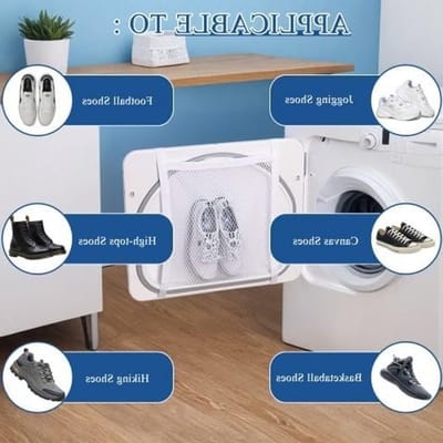 Set van 2 waszakken met rits voor schoenen en kleding, 40 x 40 cm, lichtgewicht, herbruikbaar en ideaal voor delicate was