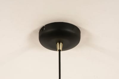 Lumidora Hanglamp 74547 - MARIEKE - E27 - Zwart - Grijs - Glas - ⌀ 35 cm