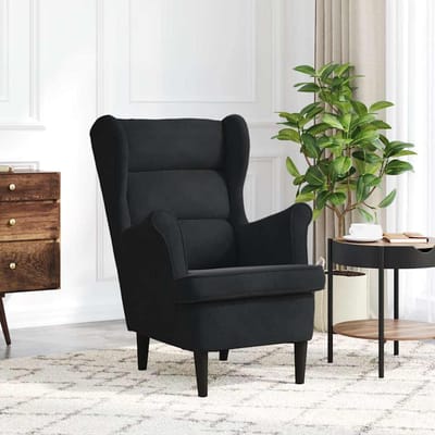 vidaXL Fauteuil fluweel zwart