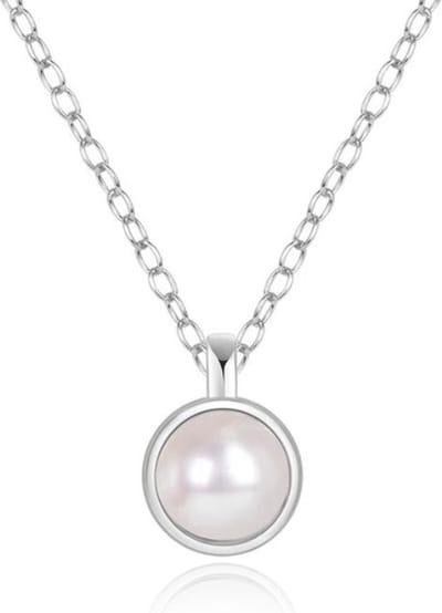 Elenza Zilveren Ketting met Parel in 925 Sterling Zilver