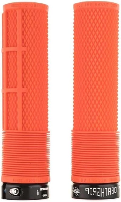 Fiets Handgrepen - Stuur Grips - Fietsen Trail - Lock On Systeem - 130 mm Breed - Oranje