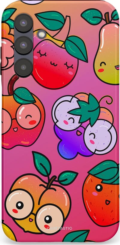 Casetastic Hoesje Geschikt voor Samsung A25 - Stijlvolle Beschermende Duo-layer Case - Fruitige Grapjes