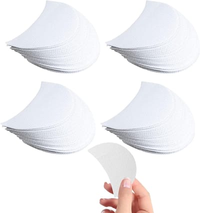 200 Stuks Witte Beschermende Stickers voor Oogschaduw - Halvemaanvormige Beschermpads tegen Wimperverlengingen, Haarkleurmiddelen en Make-up Resten