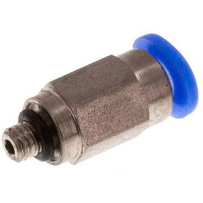 3mm x M 3 Staal/POM Insteekfitting Buitendraad Compact Ontwerp NBR [2 Stuks]