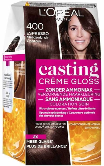 6x L'Oréal Casting Crème Gloss Haarkleuring 400 Espresso - Middenbruin
