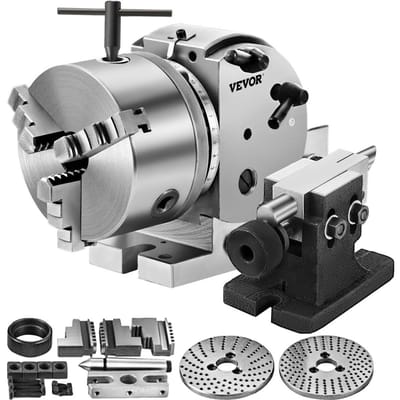 Tête diviseur de précision BS-0, Tête diviseur horizontale avec mandrin à 3 mors, Contre-pointe MT2 Tête diviseur semi-universelle BS-0 5  pour fraiseuse Mill