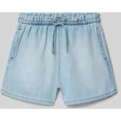s.Oliver - female - Pull-on denim shorts / Losse pasvorm / Hoge stijging / Wijde pijp / Paperbag tailleband