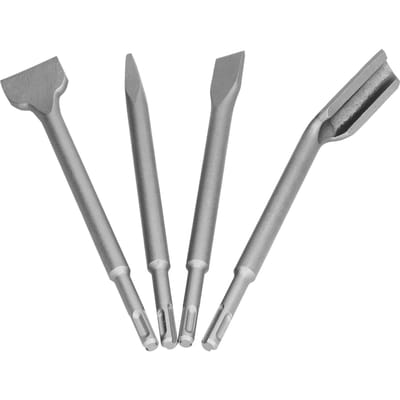4 STUKS Beit Hamer Boorbeitels Beton Hamer Bits Set Inclusief Platte Beitelpunt Beitelpunt en