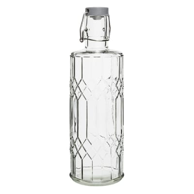 Olympia Geo Glazen Waterfles met Stop 1 Liter (6 Stuks) - DN816 - Restaurant - Hotel - Professioneel