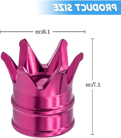 Set van 4 Ventieldoppen voor Auto, Aluminium Legering, Stofdicht, Geschikt voor Auto Banden, Auto Accessoires, Ventieldoppen in Roze
