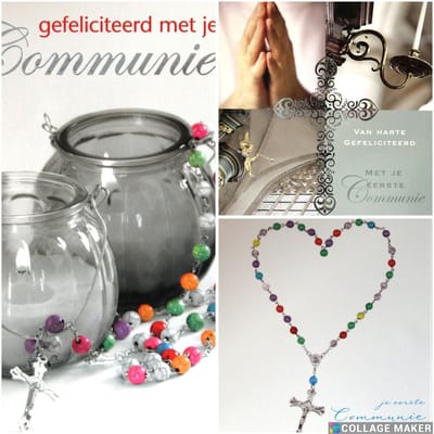 6 Luxe Communie Wenskaarten - Kaart Wens Kaart Communie Plechtig Kerk Christelijk - Communion Kommunion - Eerste Communie - Heilig - 12x13.5cm - 3 Motieven - Met Envelop - Art of Cards