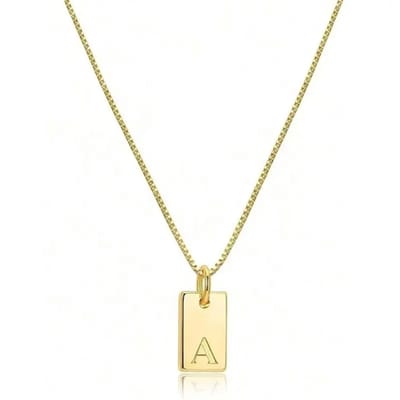 Ketting met initiaal - Stainless Steel - Letter A - Minimalistisch sieraad - Waterproof - Fijne damesketting -
