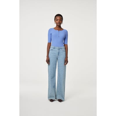 Fabienne Chapot Alida Pullover French Blue Maat: XS | Sweaters Outlet | Dames | Blauw