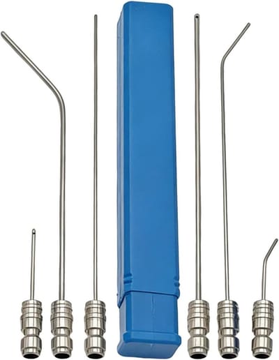 Hogedrukreiniger Spuitmond Set - 6 Stuks Koppelingen - Efficiënt Reinigen - Gereedschapsvrije Montage - 6 Stuks - Zilver