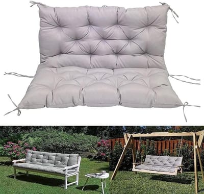 Zitkussen Tuinbank - Loungekussen Schommel - Buiten Ontspannen - 10cm Dikke Vulling - 152 x 101 cm - Grijs