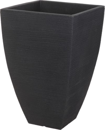ProGarden - Bloempot - geribbeld - vierzijdig - 43 - cm - antracietkleurig