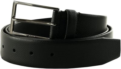 BOSS Leren Riem Carmello Belt W80 Black Zwart